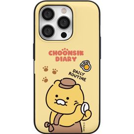 [S2B] Kakao Friends CHOONSIK Diary Magnet Card Case-Smartphone Bumper Card Storage Pocket Mirror iPhone Galaxy Case-Made in Korea